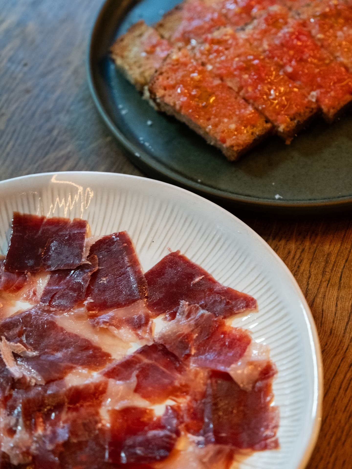 Jamón ibérico con pan tumaca