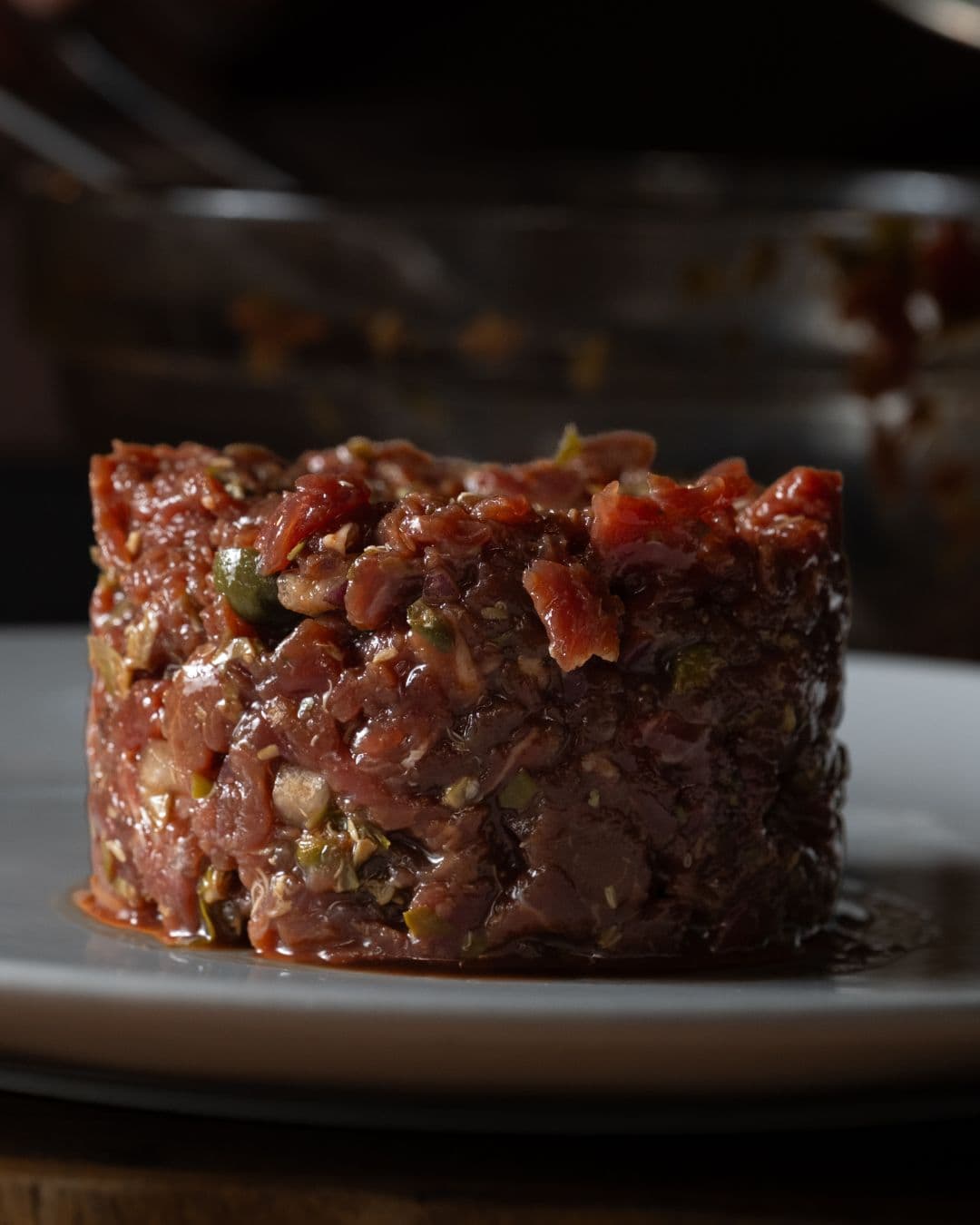 Steak tartare cortado a cuchillo